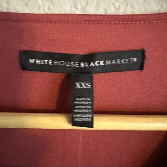 White House Black Market Rust Lace Up Tank Size XXS NWT $55 V Neck - Picture 7 of 9